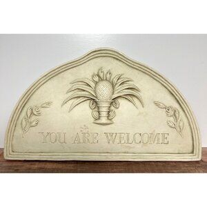 Hen-Feathers Pineapple Welcome Plaque Decorative Wall Art